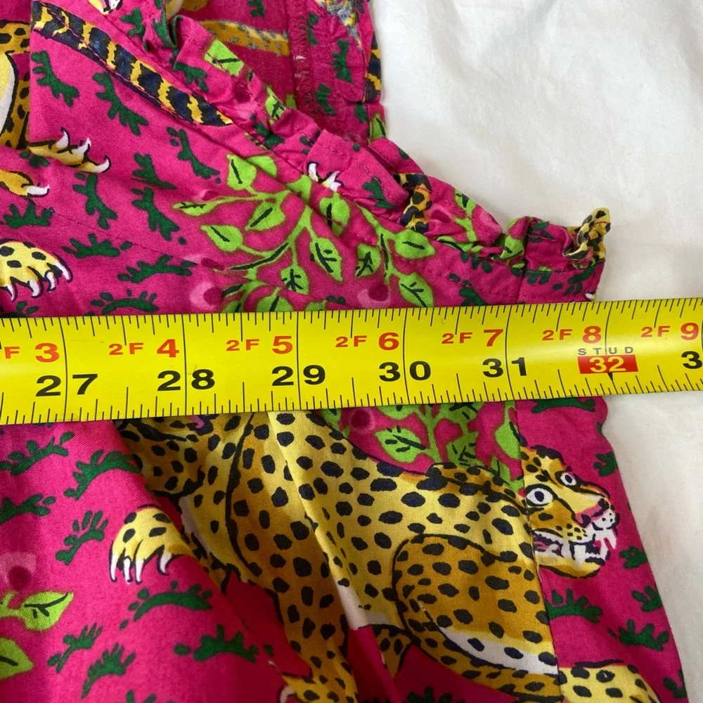 Printfresh Fuchsia Leopard-Print Short‎ Sleeve Tunic Size 4X